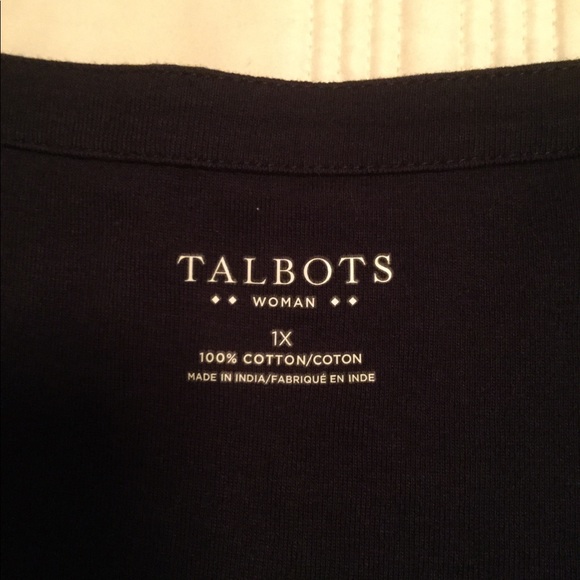 Talbots Navy sequins top - Picture 3 of 4